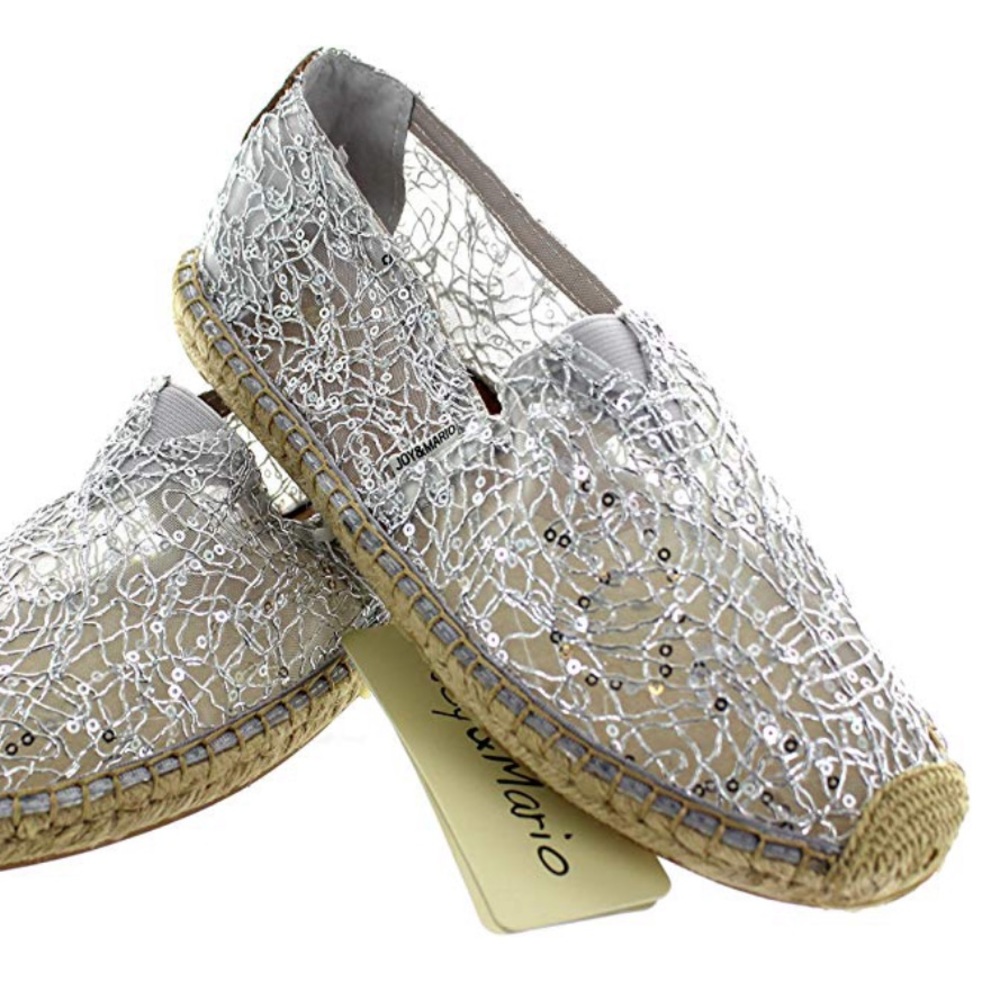 Joy & Mario Sequin Espadrille Loafers